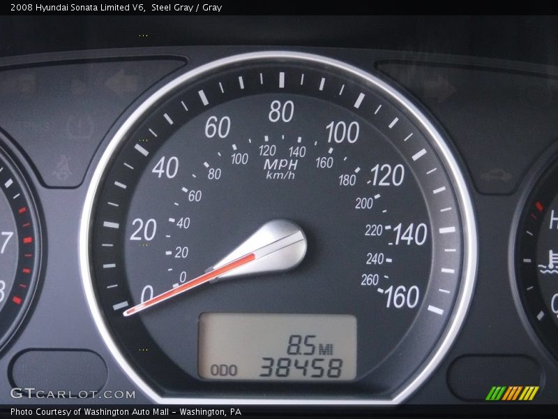 Steel Gray / Gray 2008 Hyundai Sonata Limited V6