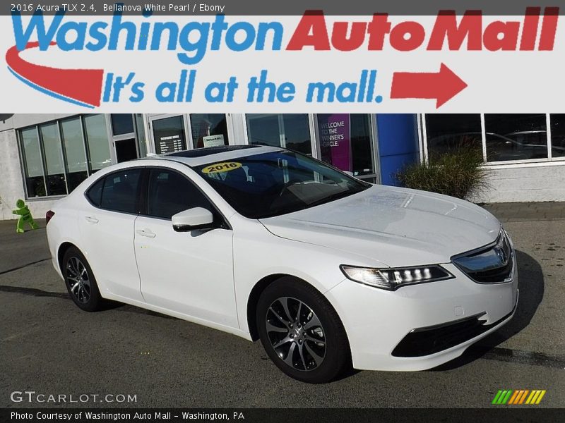 Bellanova White Pearl / Ebony 2016 Acura TLX 2.4