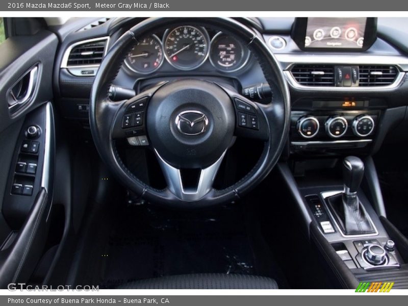Meteor Gray Mica / Black 2016 Mazda Mazda6 Sport