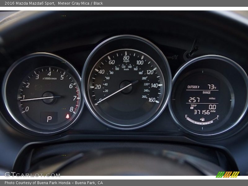 Meteor Gray Mica / Black 2016 Mazda Mazda6 Sport