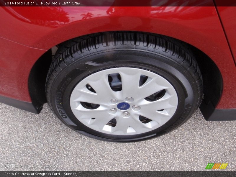 Ruby Red / Earth Gray 2014 Ford Fusion S