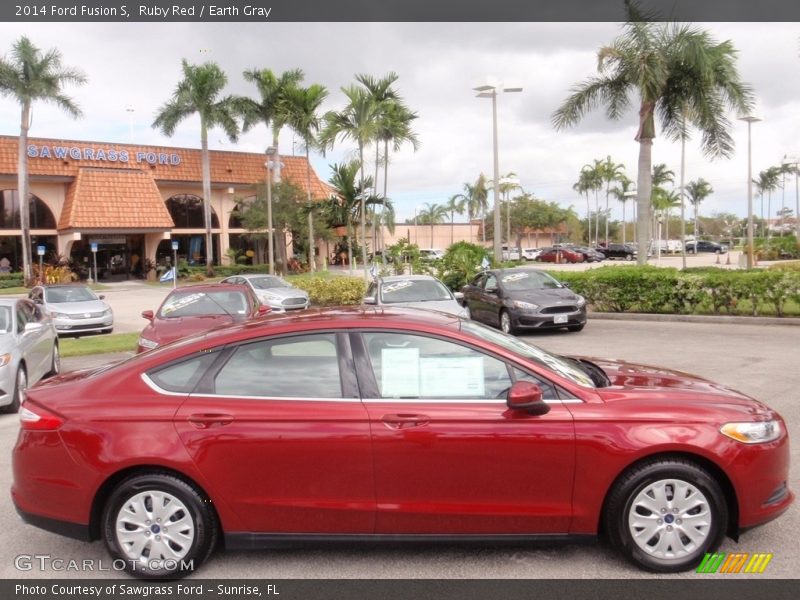 Ruby Red / Earth Gray 2014 Ford Fusion S