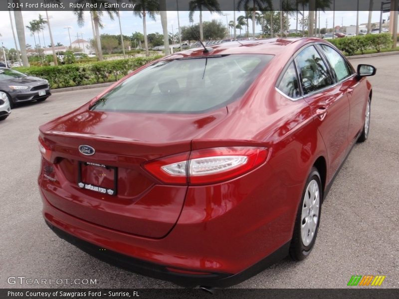 Ruby Red / Earth Gray 2014 Ford Fusion S
