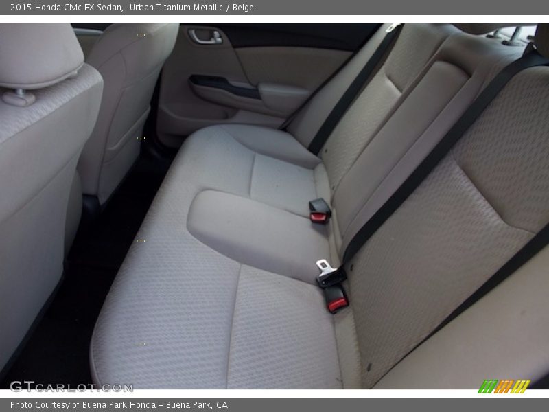 Urban Titanium Metallic / Beige 2015 Honda Civic EX Sedan