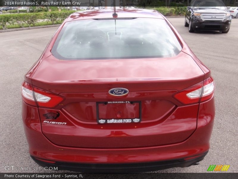 Ruby Red / Earth Gray 2014 Ford Fusion S