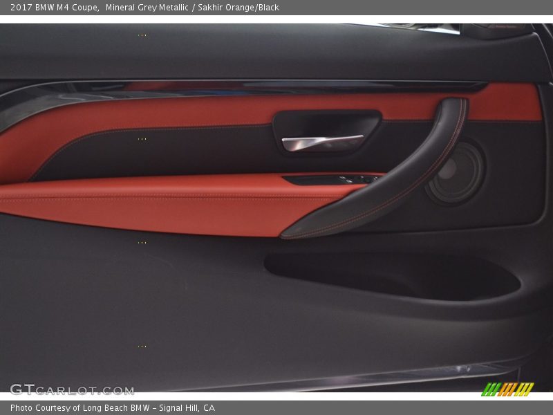 Mineral Grey Metallic / Sakhir Orange/Black 2017 BMW M4 Coupe