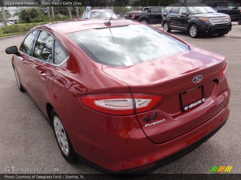 Ruby Red / Earth Gray 2014 Ford Fusion S