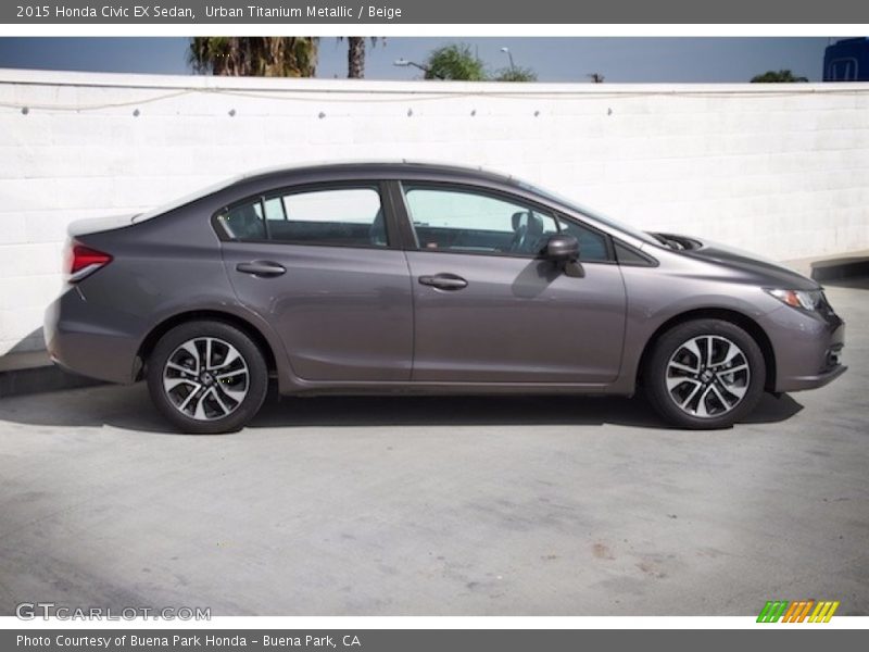 Urban Titanium Metallic / Beige 2015 Honda Civic EX Sedan