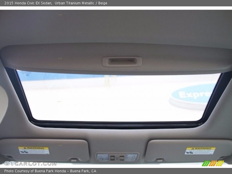 Urban Titanium Metallic / Beige 2015 Honda Civic EX Sedan