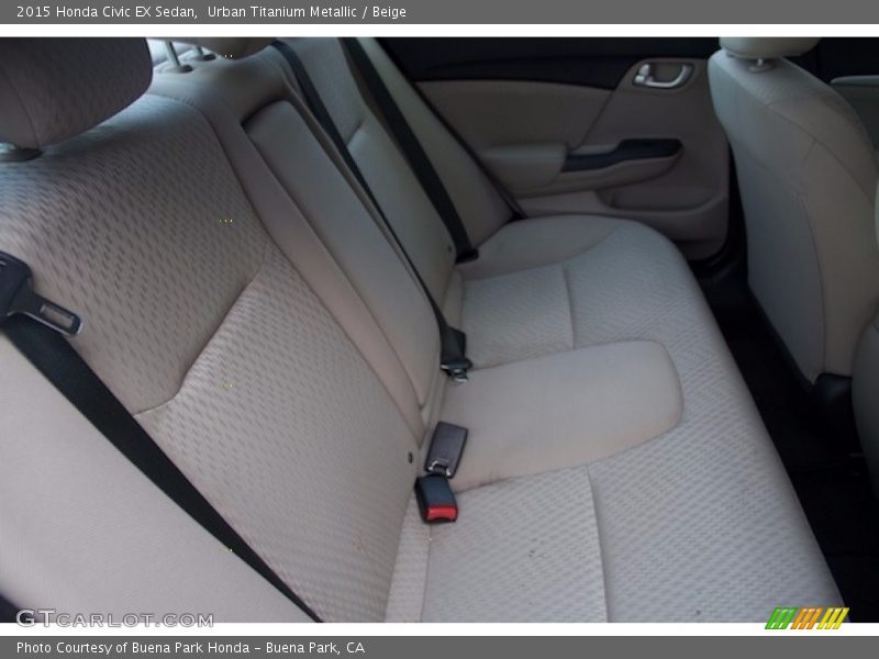 Urban Titanium Metallic / Beige 2015 Honda Civic EX Sedan