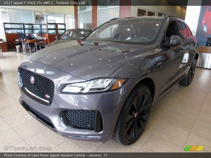 Tempest Grey / Jet 2017 Jaguar F-PACE 35t AWD S