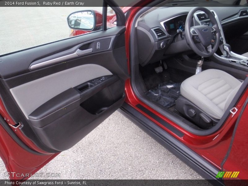 Ruby Red / Earth Gray 2014 Ford Fusion S