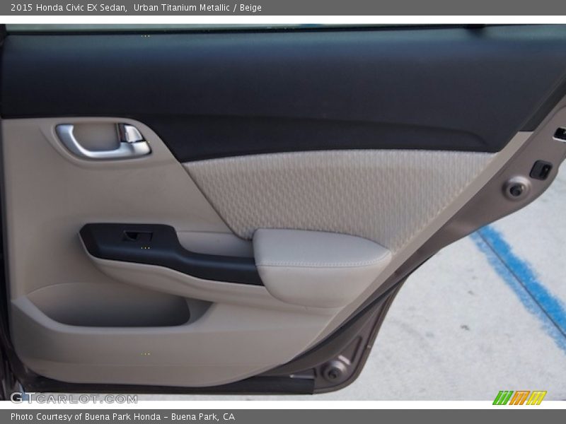 Urban Titanium Metallic / Beige 2015 Honda Civic EX Sedan