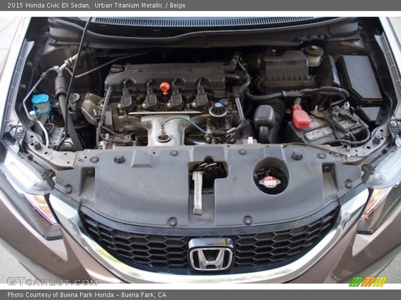 Urban Titanium Metallic / Beige 2015 Honda Civic EX Sedan
