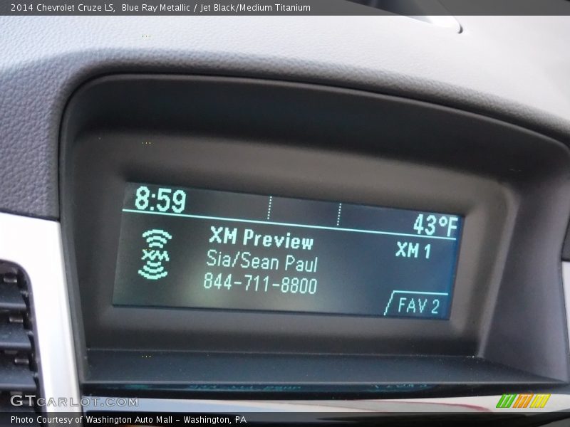 Blue Ray Metallic / Jet Black/Medium Titanium 2014 Chevrolet Cruze LS