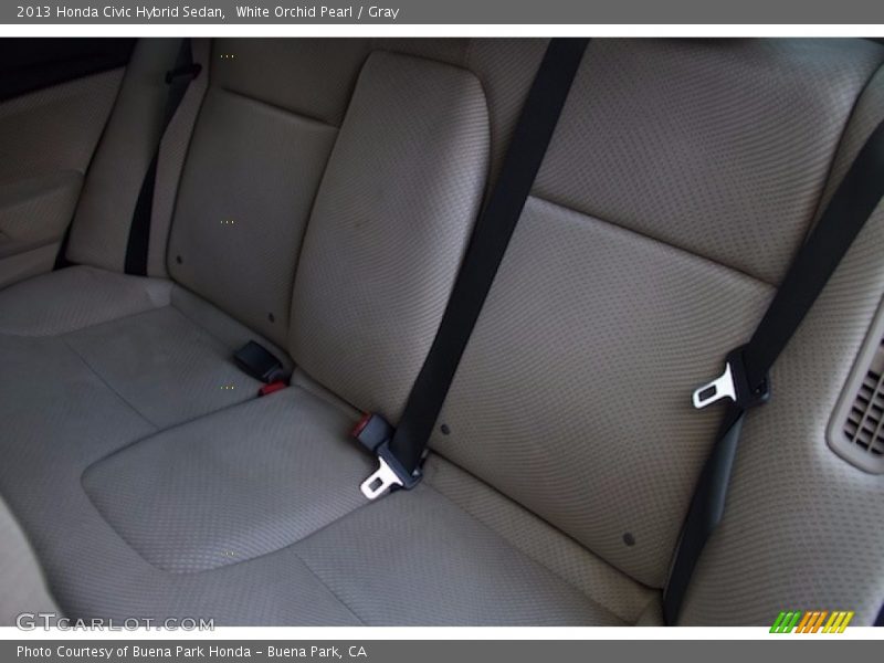 White Orchid Pearl / Gray 2013 Honda Civic Hybrid Sedan