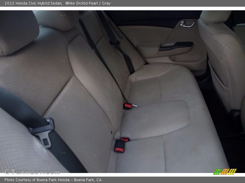 White Orchid Pearl / Gray 2013 Honda Civic Hybrid Sedan