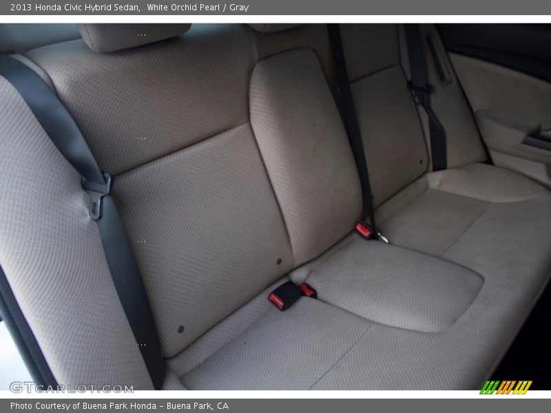 White Orchid Pearl / Gray 2013 Honda Civic Hybrid Sedan