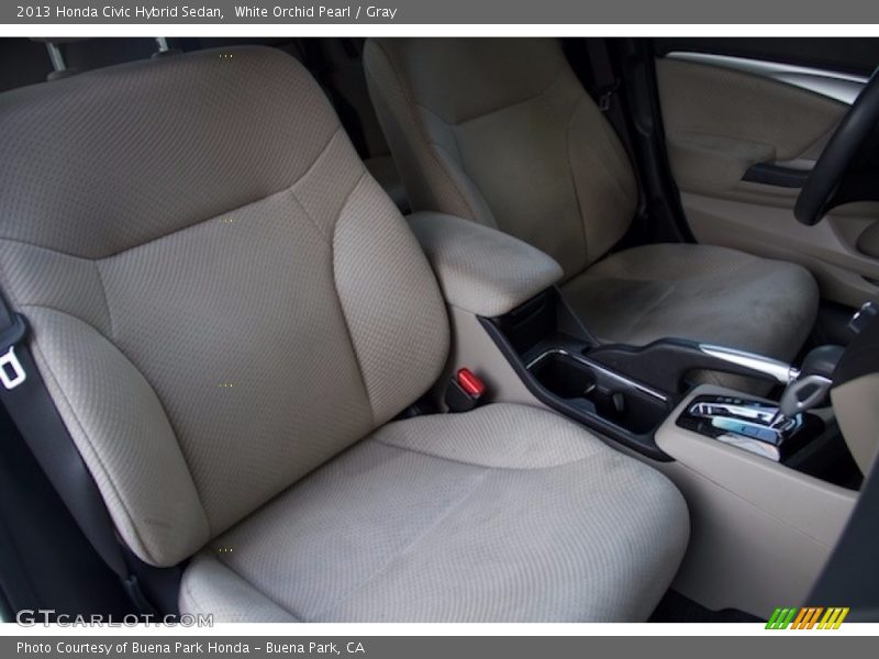 White Orchid Pearl / Gray 2013 Honda Civic Hybrid Sedan