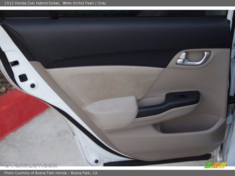 White Orchid Pearl / Gray 2013 Honda Civic Hybrid Sedan