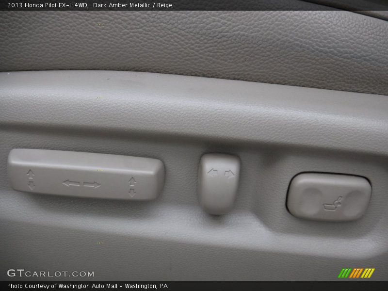 Dark Amber Metallic / Beige 2013 Honda Pilot EX-L 4WD