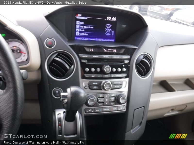 Dark Amber Metallic / Beige 2013 Honda Pilot EX-L 4WD