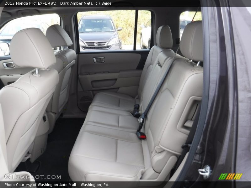 Dark Amber Metallic / Beige 2013 Honda Pilot EX-L 4WD