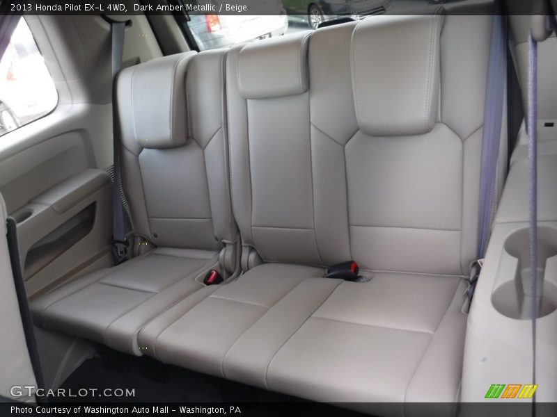 Dark Amber Metallic / Beige 2013 Honda Pilot EX-L 4WD