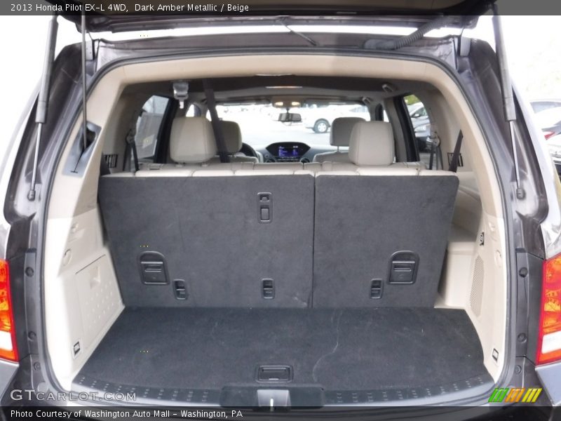 Dark Amber Metallic / Beige 2013 Honda Pilot EX-L 4WD