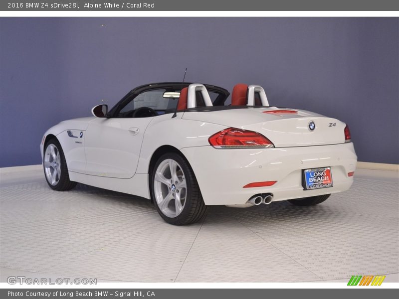 Alpine White / Coral Red 2016 BMW Z4 sDrive28i