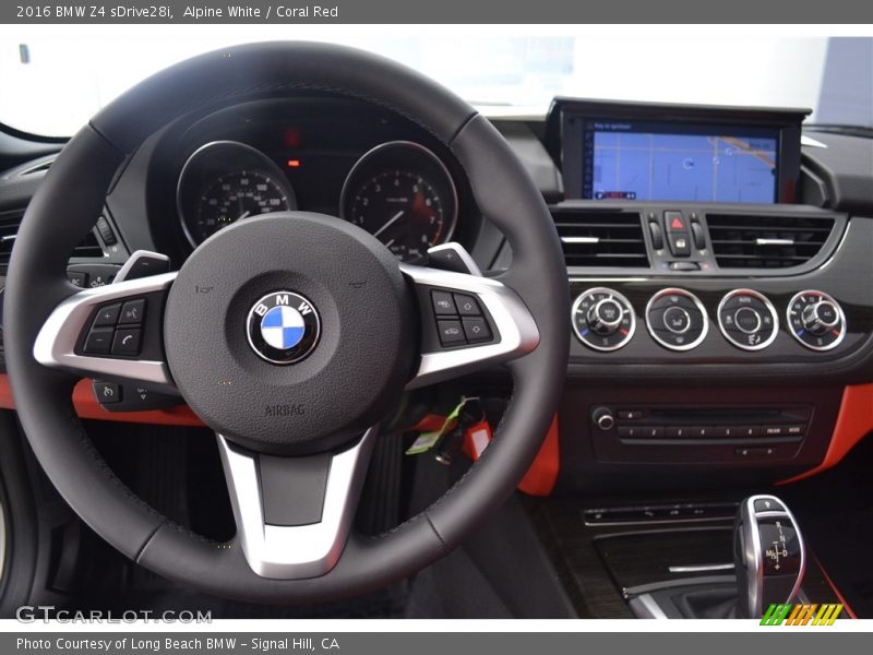 Alpine White / Coral Red 2016 BMW Z4 sDrive28i