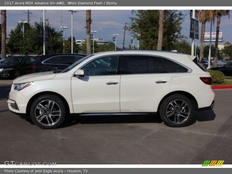 White Diamond Pearl / Ebony 2017 Acura MDX Advance SH-AWD