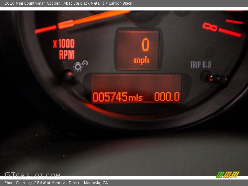 Absolute Black Metallic / Carbon Black 2016 Mini Countryman Cooper