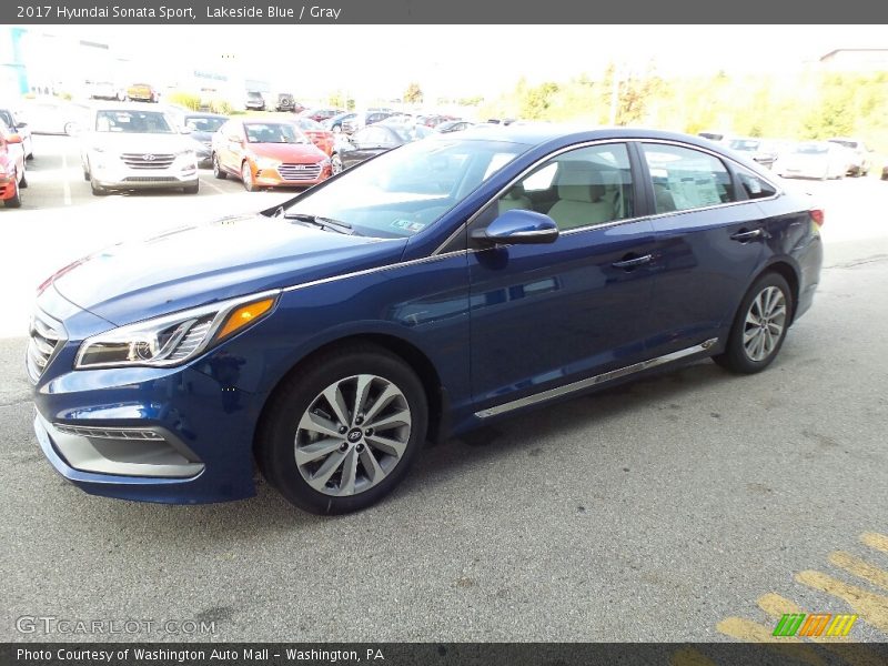 Lakeside Blue / Gray 2017 Hyundai Sonata Sport