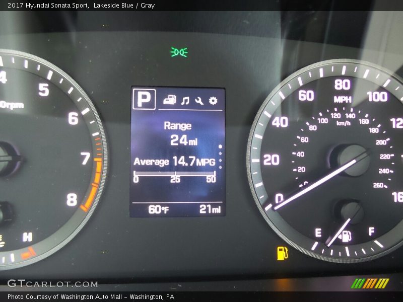 Lakeside Blue / Gray 2017 Hyundai Sonata Sport