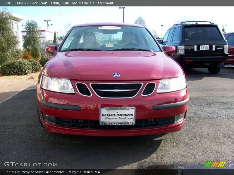 Chili Red Metallic / Parchment 2005 Saab 9-3 Arc Sport Sedan