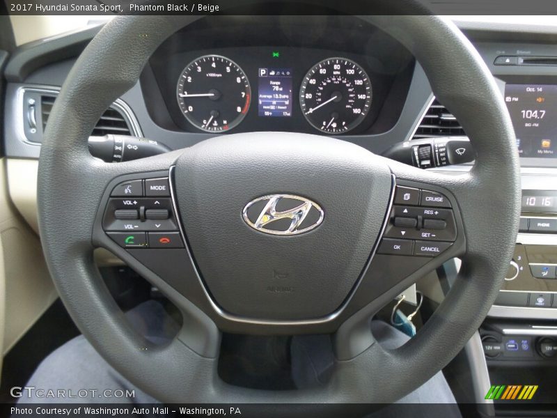 Phantom Black / Beige 2017 Hyundai Sonata Sport