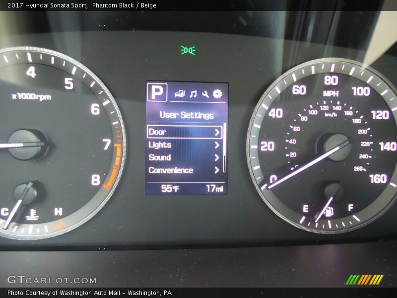 Phantom Black / Beige 2017 Hyundai Sonata Sport