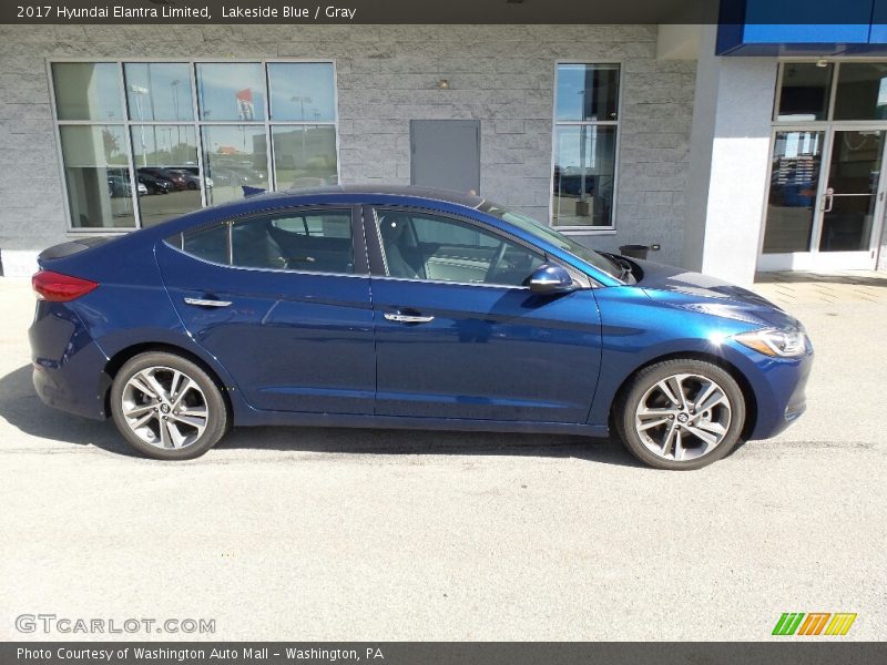 Lakeside Blue / Gray 2017 Hyundai Elantra Limited