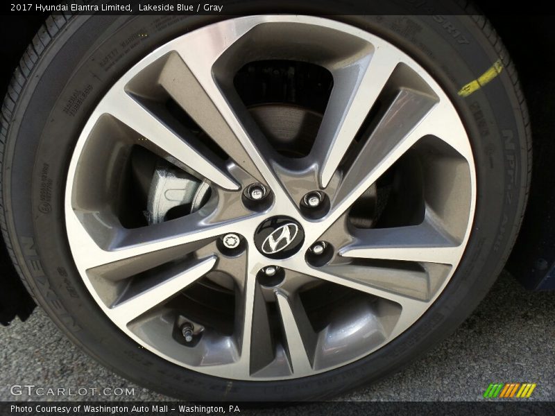 Lakeside Blue / Gray 2017 Hyundai Elantra Limited