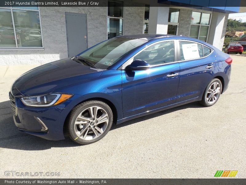 Lakeside Blue / Gray 2017 Hyundai Elantra Limited