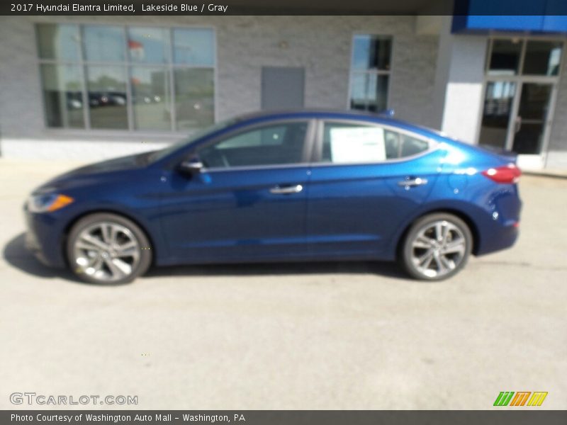 Lakeside Blue / Gray 2017 Hyundai Elantra Limited