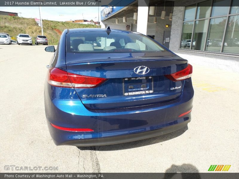 Lakeside Blue / Gray 2017 Hyundai Elantra Limited