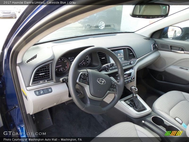 Lakeside Blue / Gray 2017 Hyundai Elantra Limited