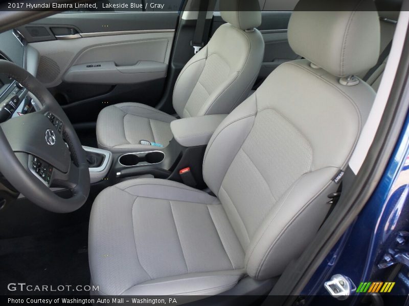Lakeside Blue / Gray 2017 Hyundai Elantra Limited