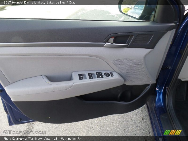 Lakeside Blue / Gray 2017 Hyundai Elantra Limited