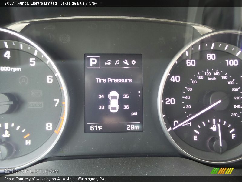 Lakeside Blue / Gray 2017 Hyundai Elantra Limited