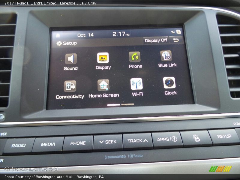 Lakeside Blue / Gray 2017 Hyundai Elantra Limited