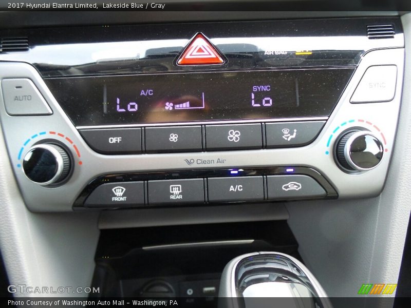Lakeside Blue / Gray 2017 Hyundai Elantra Limited