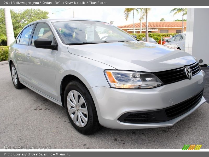 Reflex Silver Metallic / Titan Black 2014 Volkswagen Jetta S Sedan